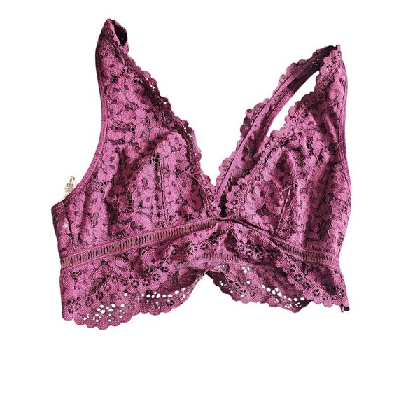 Victoria’s Secret lacey bralette bundle of 2 white and purple size medium - Picture 2 of 6